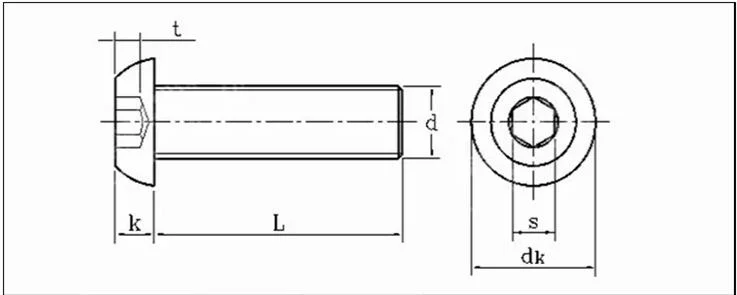 Carbon Steel Serrated Blue Zinc Plated Cap Head Allen Screw DIN912