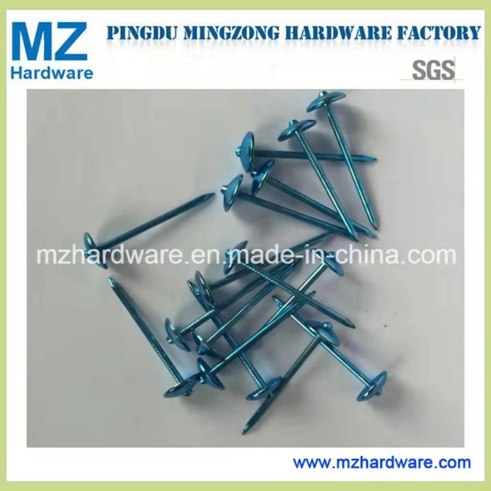 Factory Directly Sale Colorful Head Twisted Shank Twisted Roofing Nail