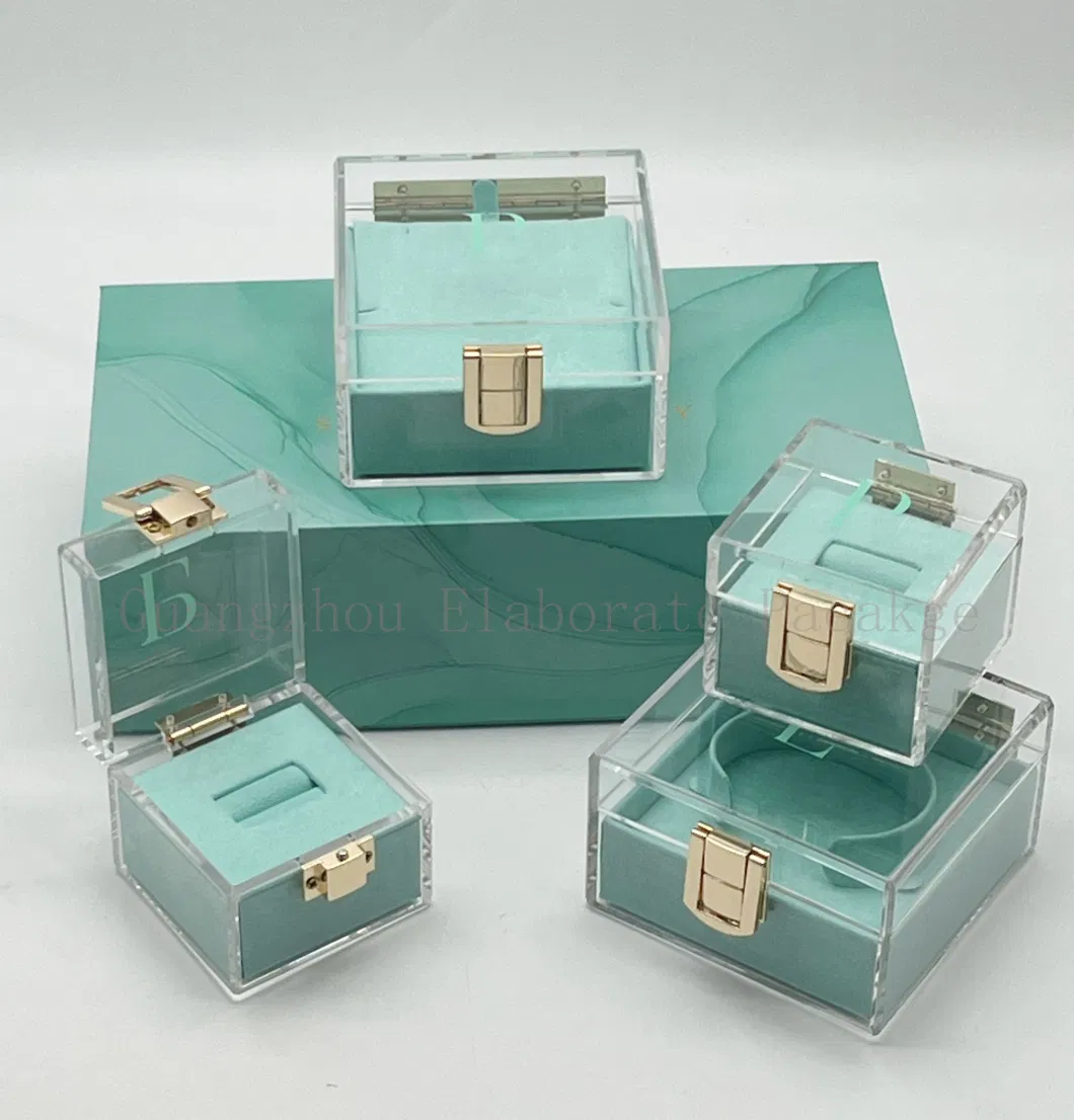 Acrylic Jewellery Set Box Transparent Package Ring Bracelet Pendent