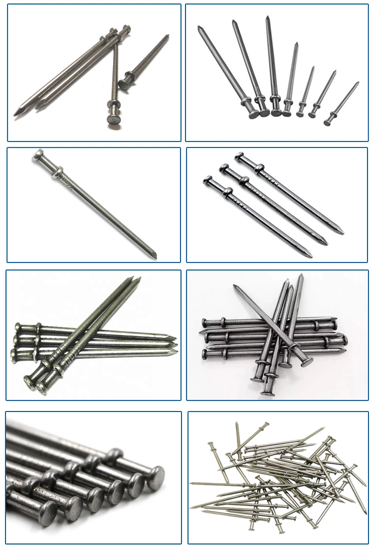 China Factory Polish Galvanized Two Double Head Wire Duplex Nail