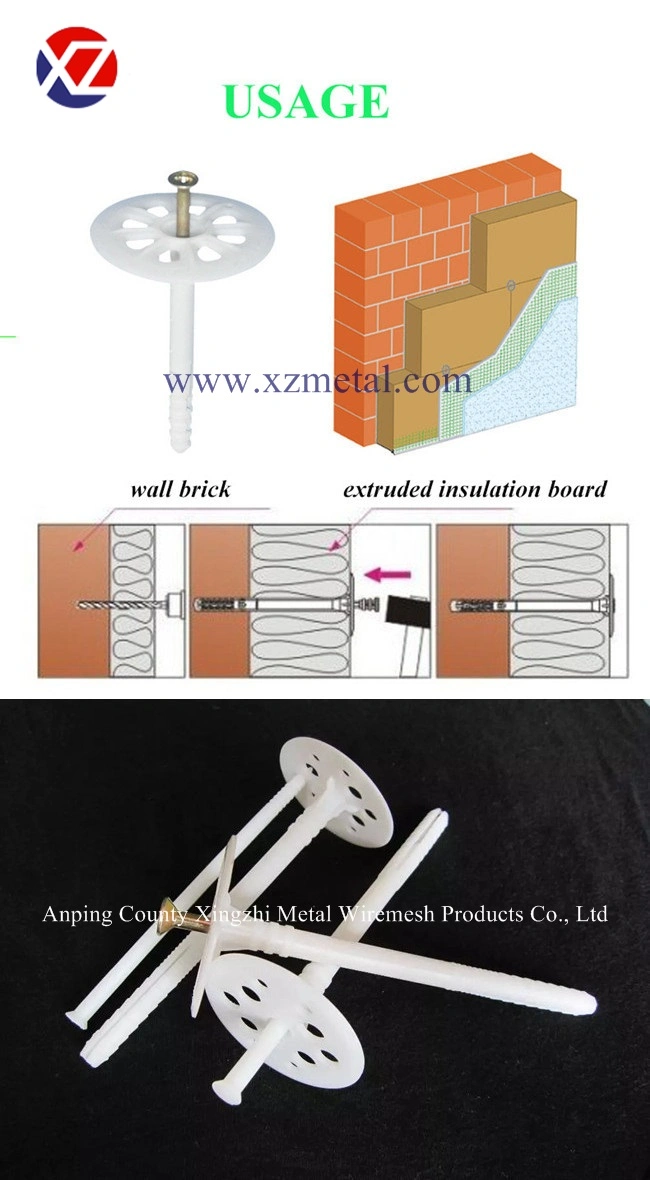 Insulation Fixing Plastic Cap Heat Preservation Nail for Wall Construction (Factory Price)