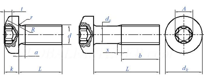 Zinc Plated ISO14583 GB2672 Button Head Flower Drive Machine Screws