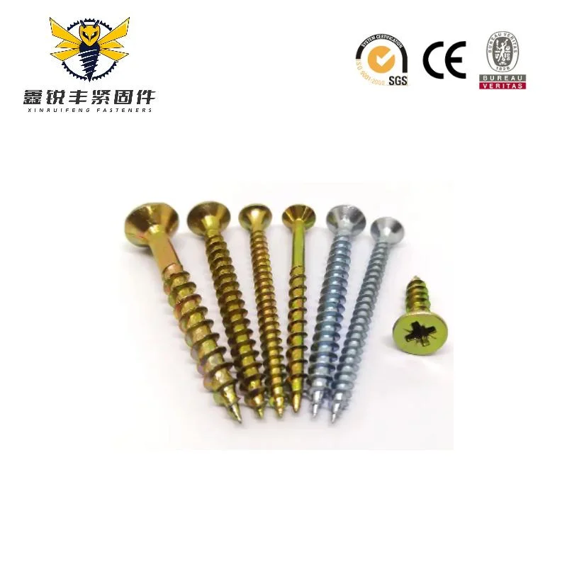 Xinruifeng Fastener North American Pozi Square Drive Csk Head Zinc Ruspert Type 17 Point Wood Construction Chipboard Deck Screws