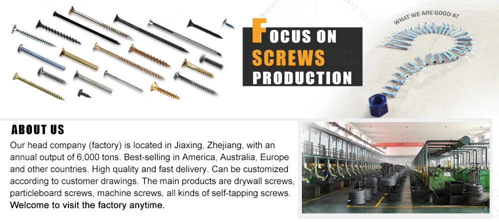 High Quality Zinc-Plated Steel Fasteners Hardware Self Tapping Metal Screw/Nail Made in China