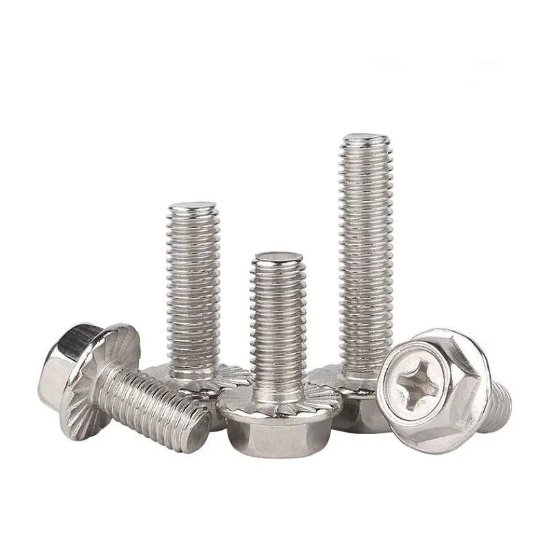 Slotted Cross Recessed Serrated Hex Flange Head Screw