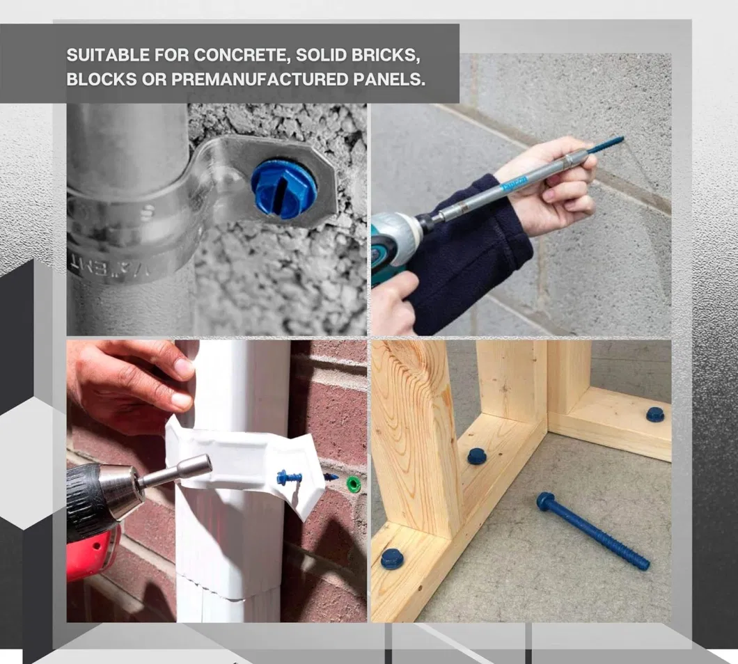 Concrete Screws Slotted Hex Washer Head