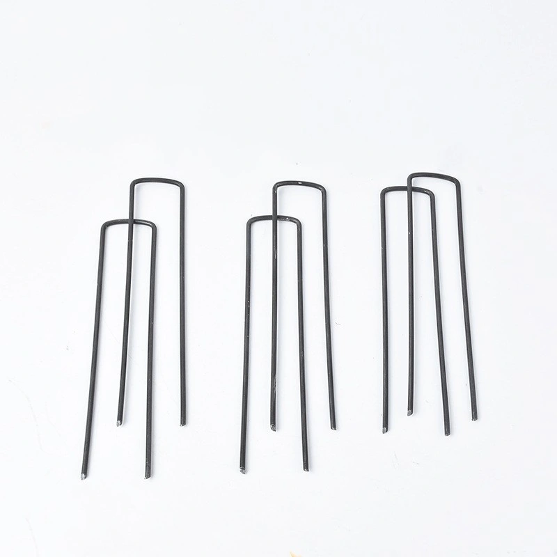 Landscape Garden Pegs Nails Artificial Grass Accessories Flat Head Turf Nails U Shape Nails