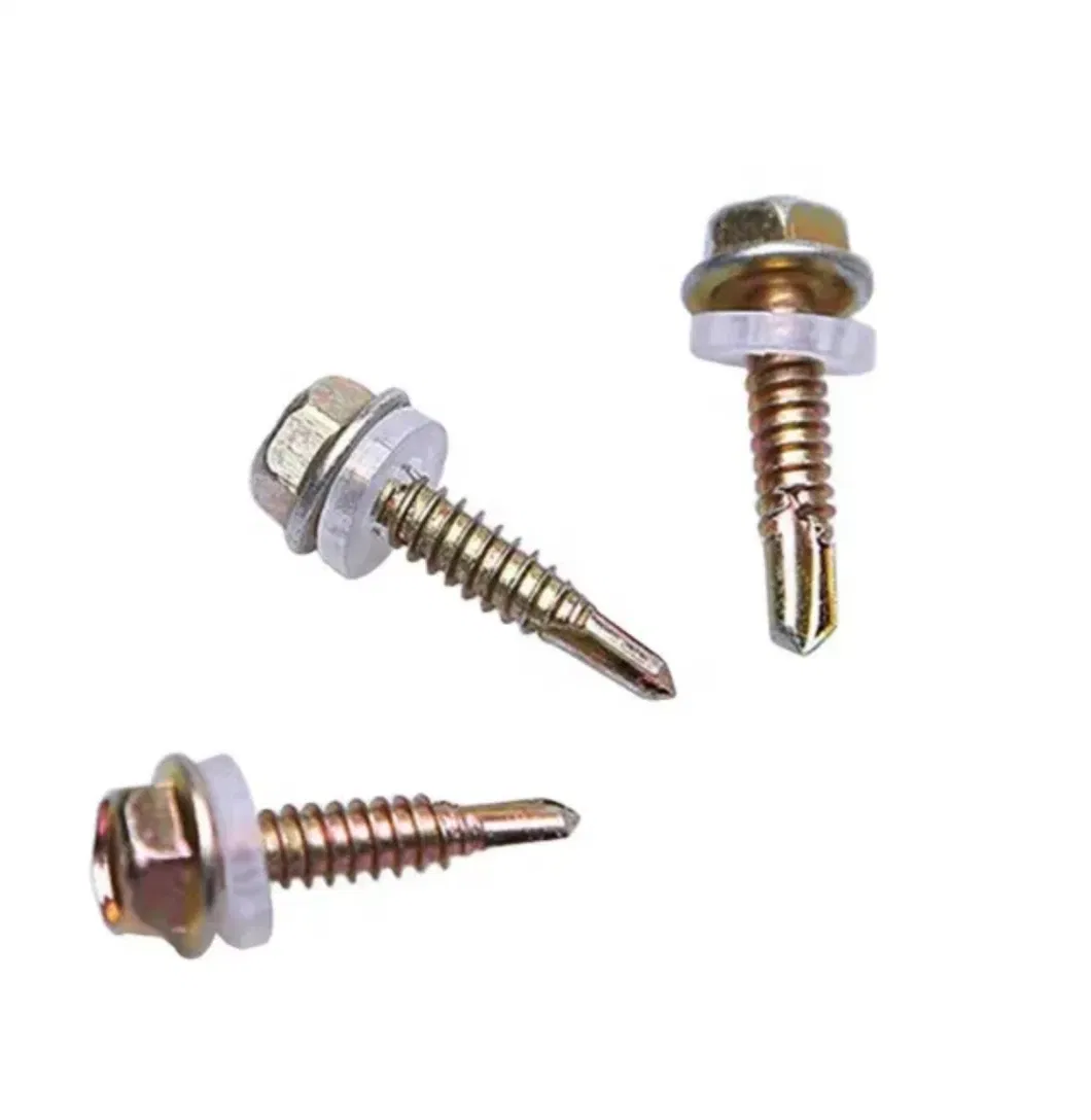 Carbon Steel Galvanized Self Tapping Screws Nails Color Head Hexagonal