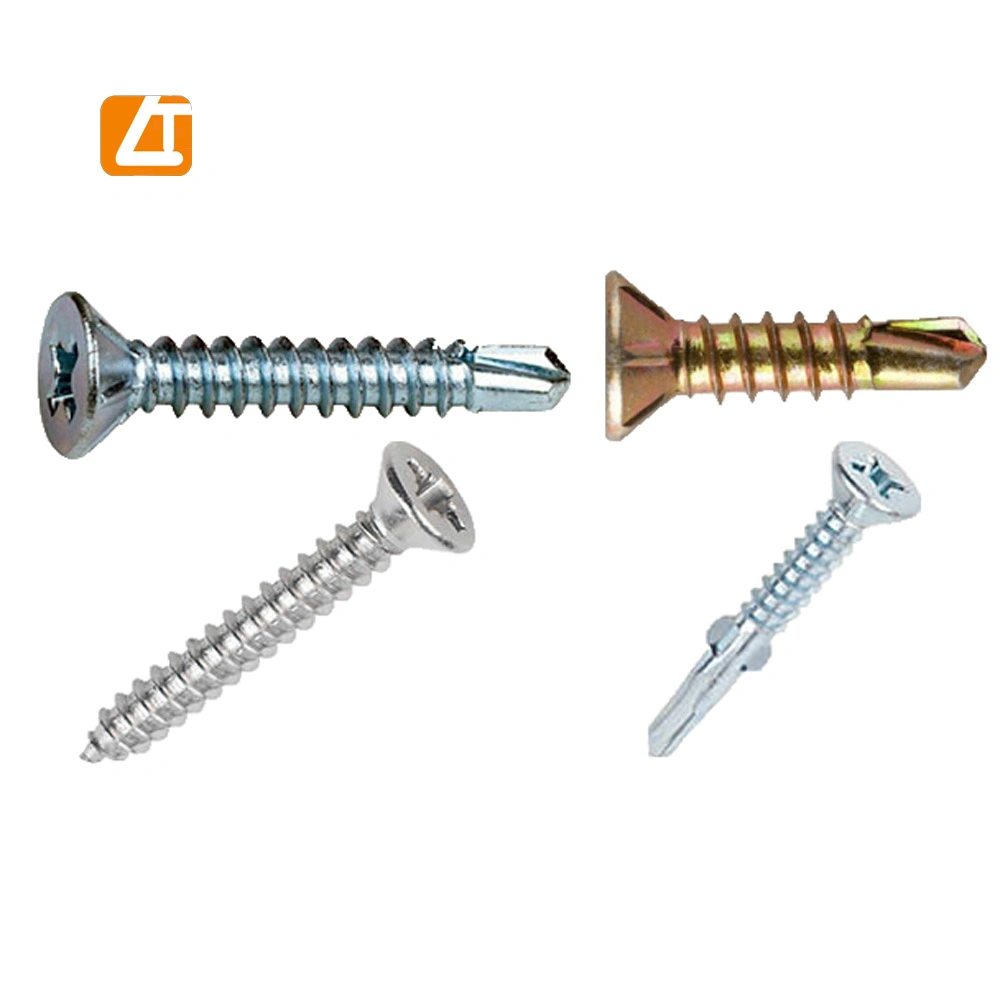 DIN7982 Galvanized Flat Phillips Head Self Tapping Screw