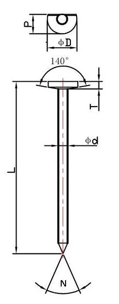 2-1/4X. 113 Inch Industrial Paper Tape Framing Nails for Wood Box