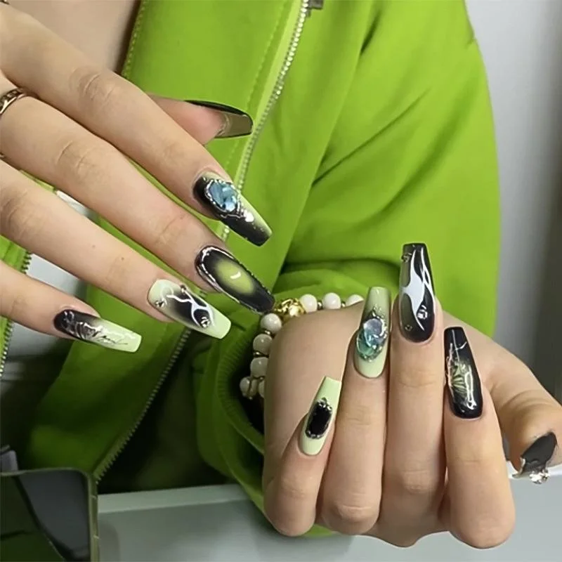 European and American French Style Wearing Armor Ballet Nail Shaped False Nails