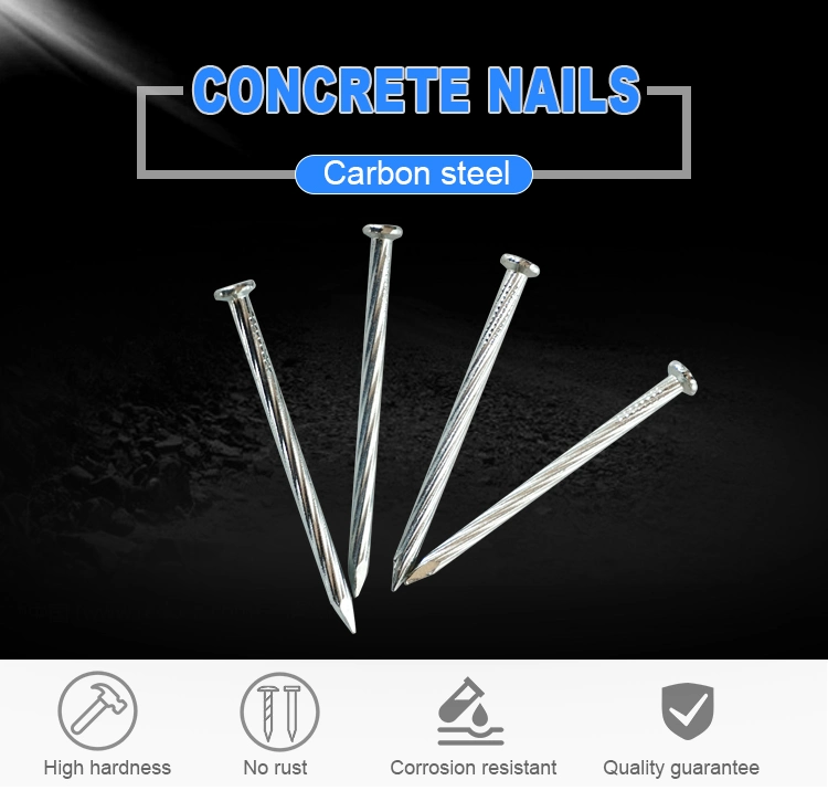 Angular Spiral Concrete Cement Black Steel Nail