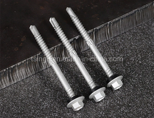 TGR/Tsingri Ruspert Hex Washer Flange Double Thread Scratshank Knurled Self Drilling Screws Roofing Screws