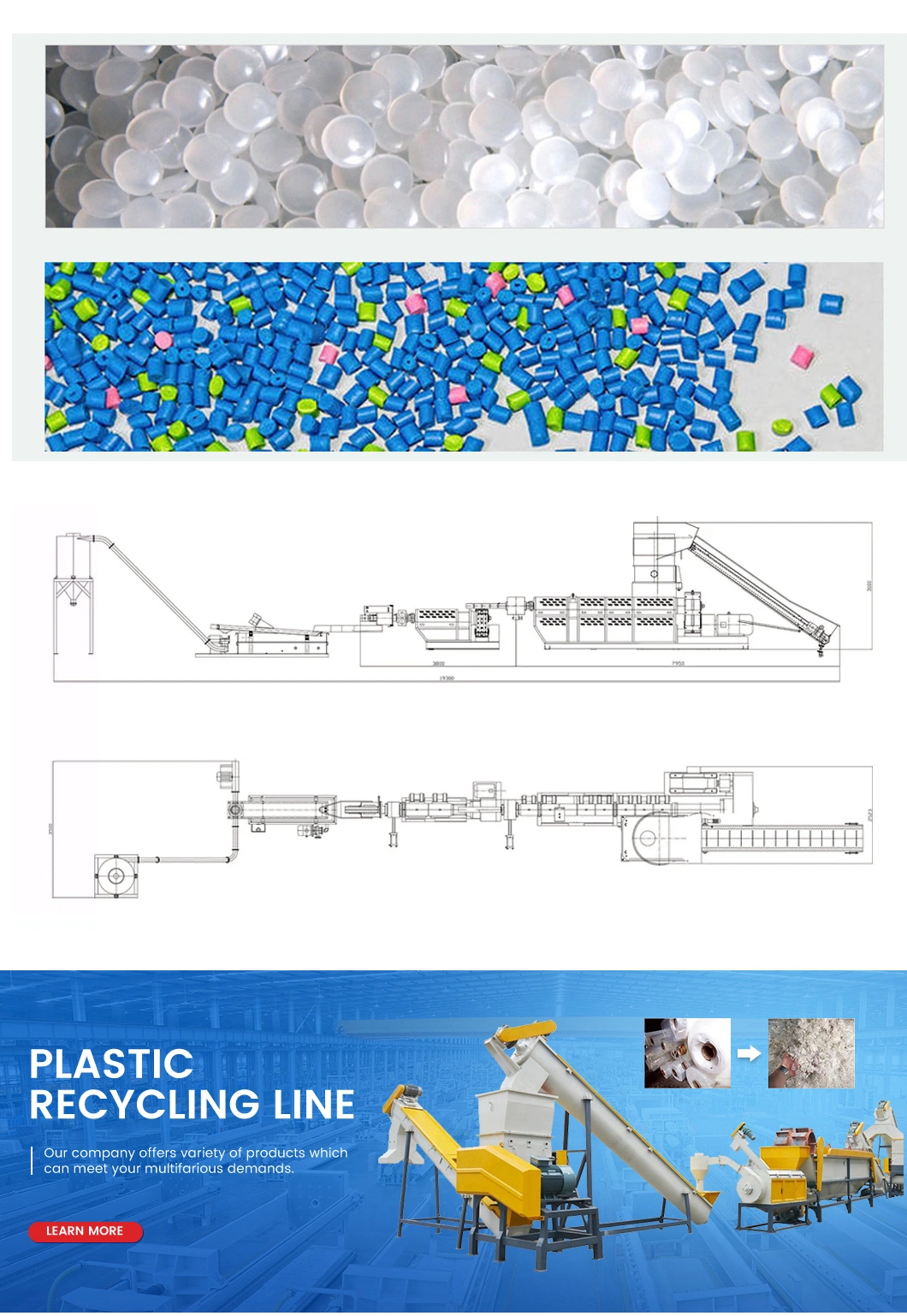 Meetyou Machinery Plastic Recycling Equipment China High Production Agglomerate Strand Granulation Line Factory OEM Custom PE PP Pelletizer