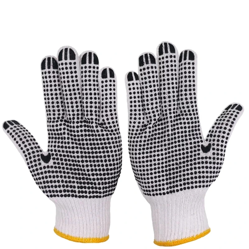 Double Side PVC Pointed Bead Gloves Cotton Dotted Gloves