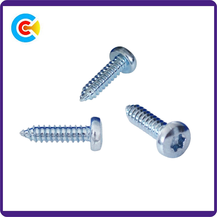 Stainless Steel/4.8/8.8/10.9 Galvanized/Zinc Flower Pan Head Self-Tapping Screw for Furniture/Kitchen/Cabinet