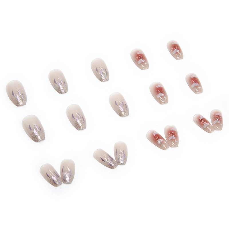 Ballet Ice Transparent Shiny Cloud Sheet Detachable Wearable Nail