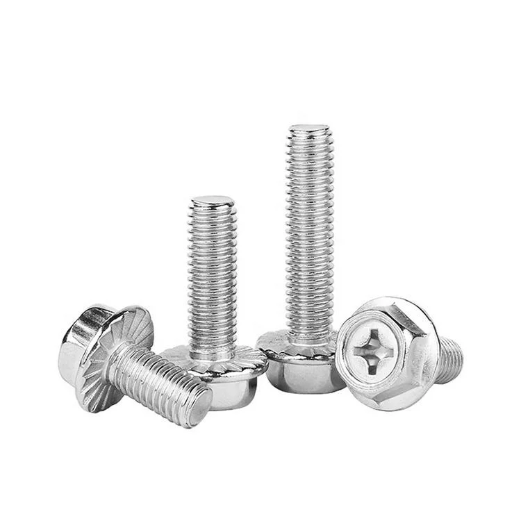 Slotted Cross Recessed Serrated Hex Flange Head Screw