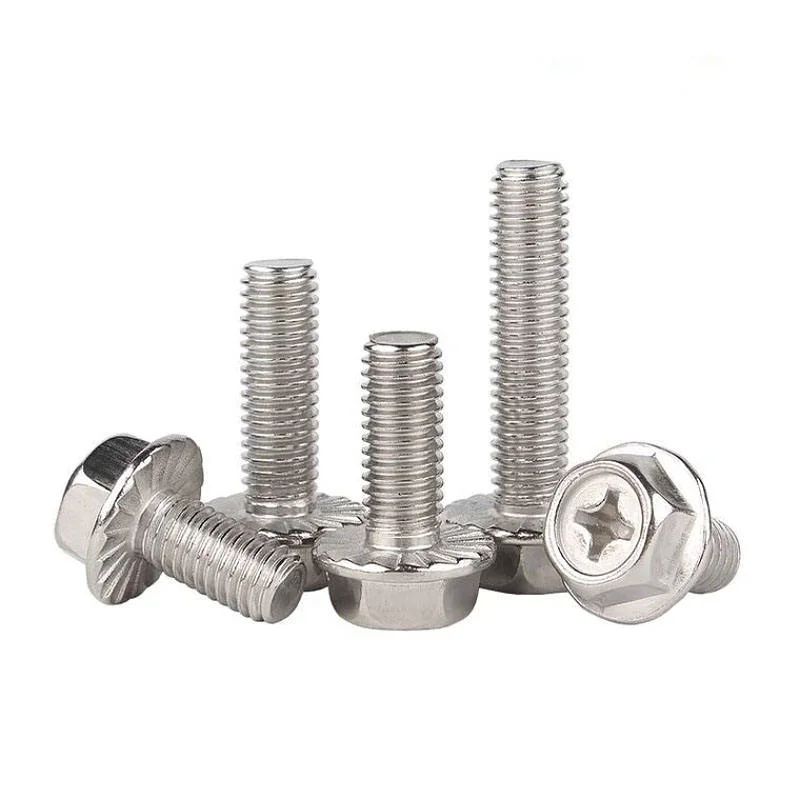 Slotted Cross Recessed Serrated Hex Flange Head Screw