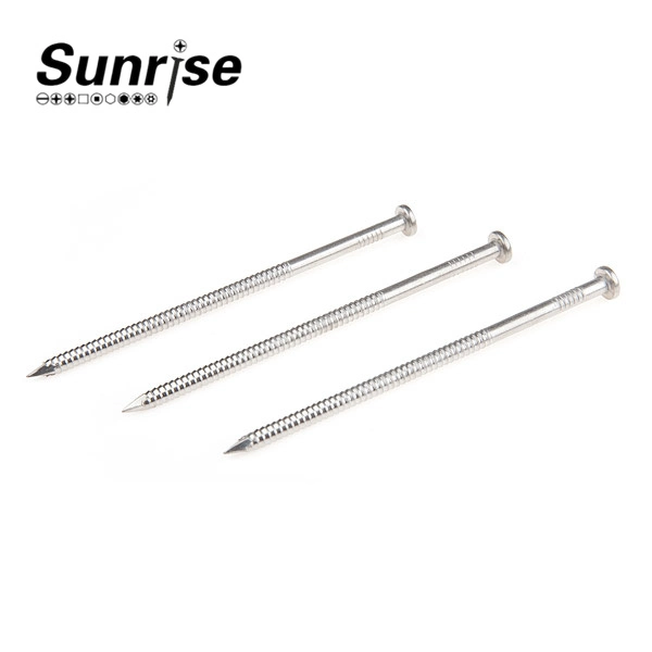 Flat Head (Checkered) Ring Shank Nails Screw