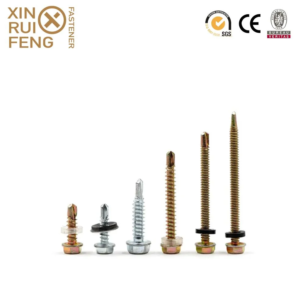 Wholesale Price Supplier Fasteners Chinese Factory Low Price Ruspert and Zinc Plated Hex Head Drilling Screws