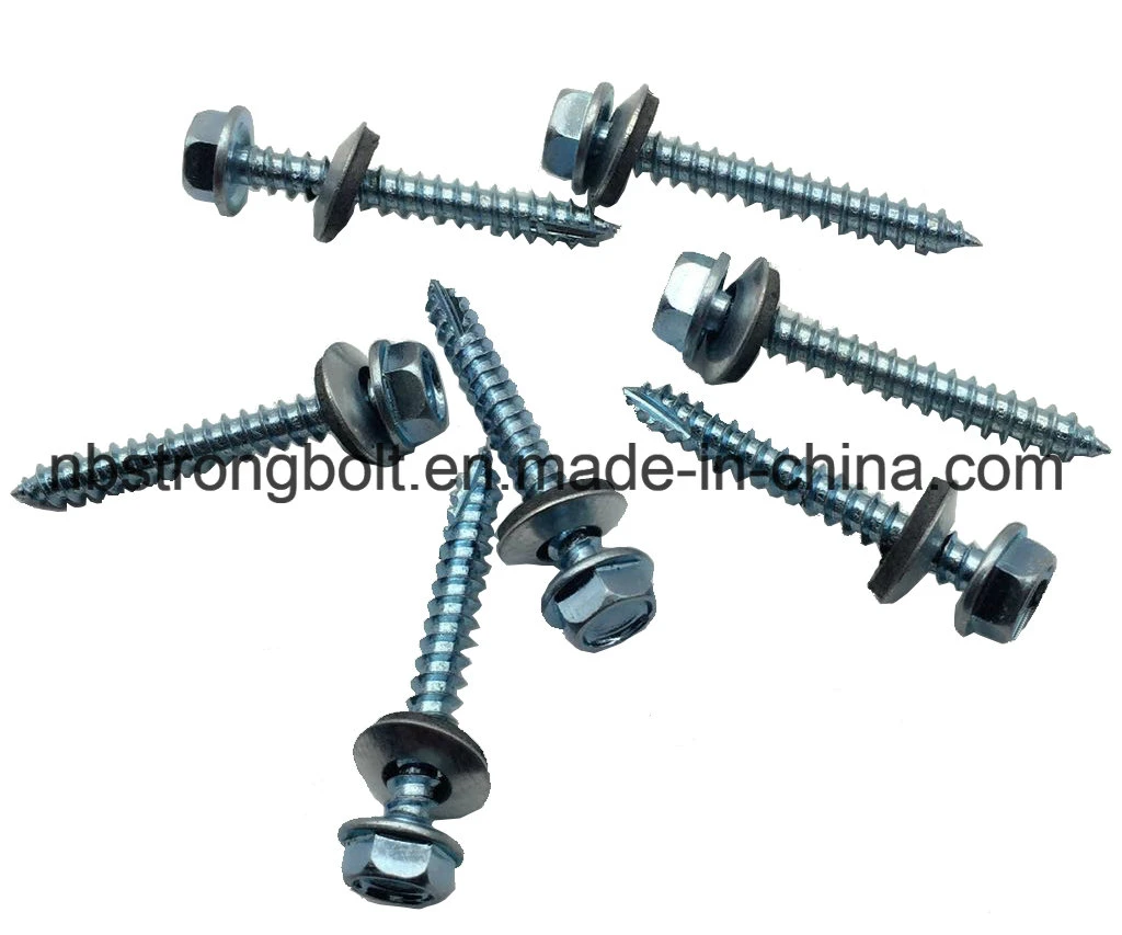 Hex Washer Screw with Type 17 Cut Point Assembled Bonded Washer