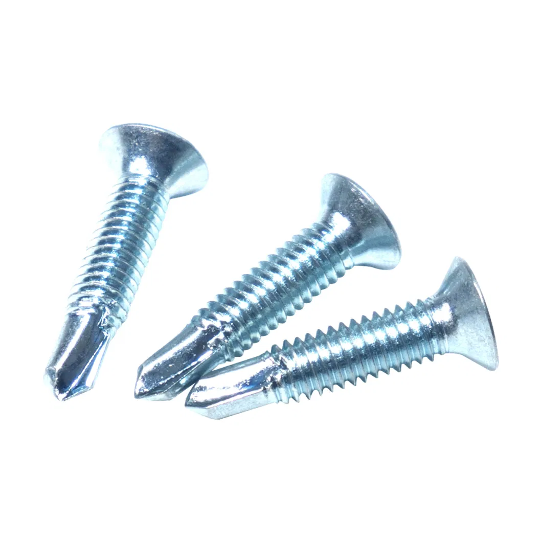 DIN7504 Fastening in Window or Door Frames Phillips Zinc Plated Countersunk Head Hylux Screws Self Drilling Tornillo Self Drilling Screw