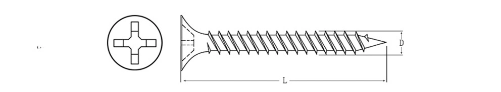 Black Phosphated Bugle Head pH Phillips Gypsum Drywall Screws