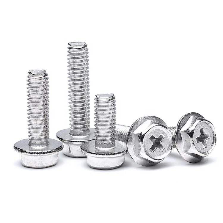 Slotted Cross Recessed Serrated Hex Flange Head Screw