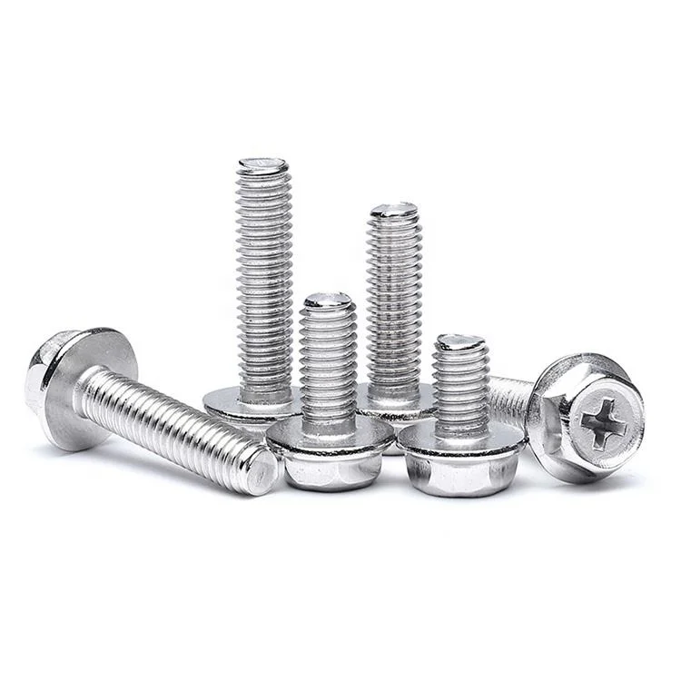 Slotted Cross Recessed Serrated Hex Flange Head Screw