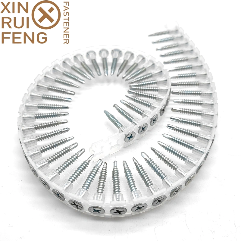 China Manufacturer Fastener Self Drilling Screw Csk Head White Zinc Plated