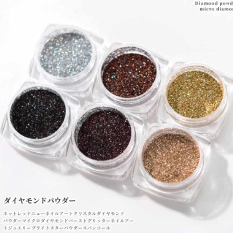 6 Colors Mixed Nail Crystal Broken Diamond Glass Micro Diamond Shiny Nail Sequin