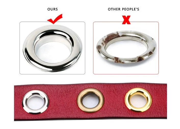 Fashion Rainbow Oval Round Shape Eyelets for Jeans/Jacket/Bags Metal Accessories