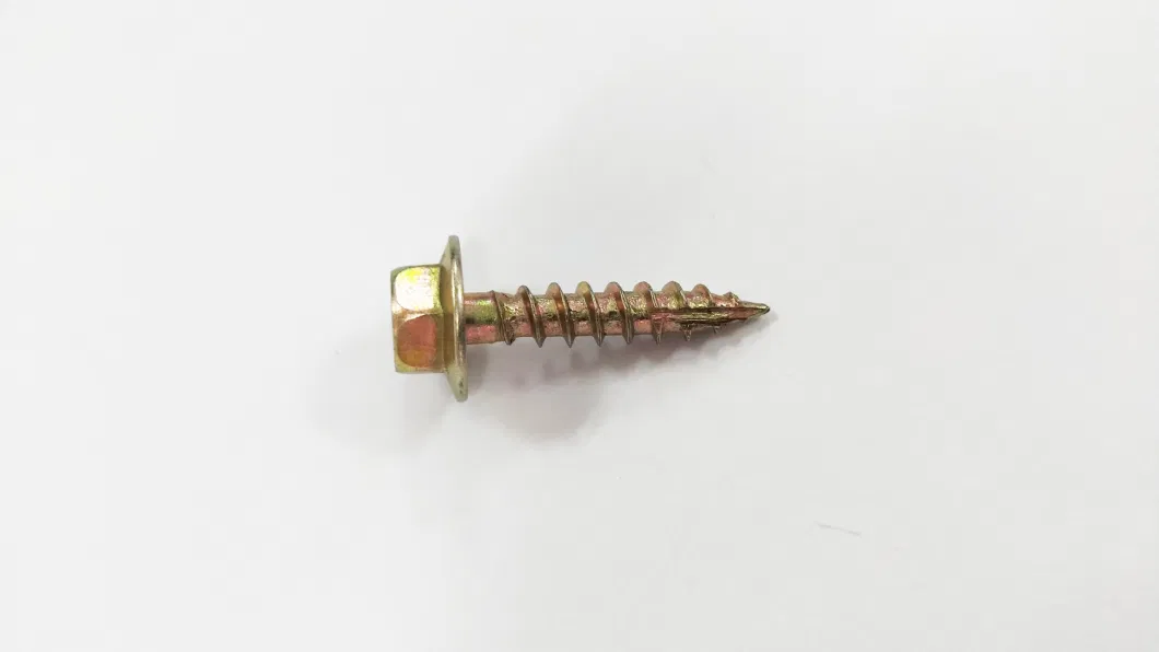 Hot Sell Yellow White Zinc Plated Type 17 Hex Head Screws