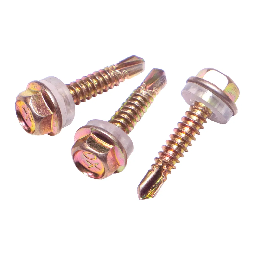 M3.5-20X16mm Residential Steel Frame Construction Zinc Plated Hex Washer Head Self-Drilling Screws