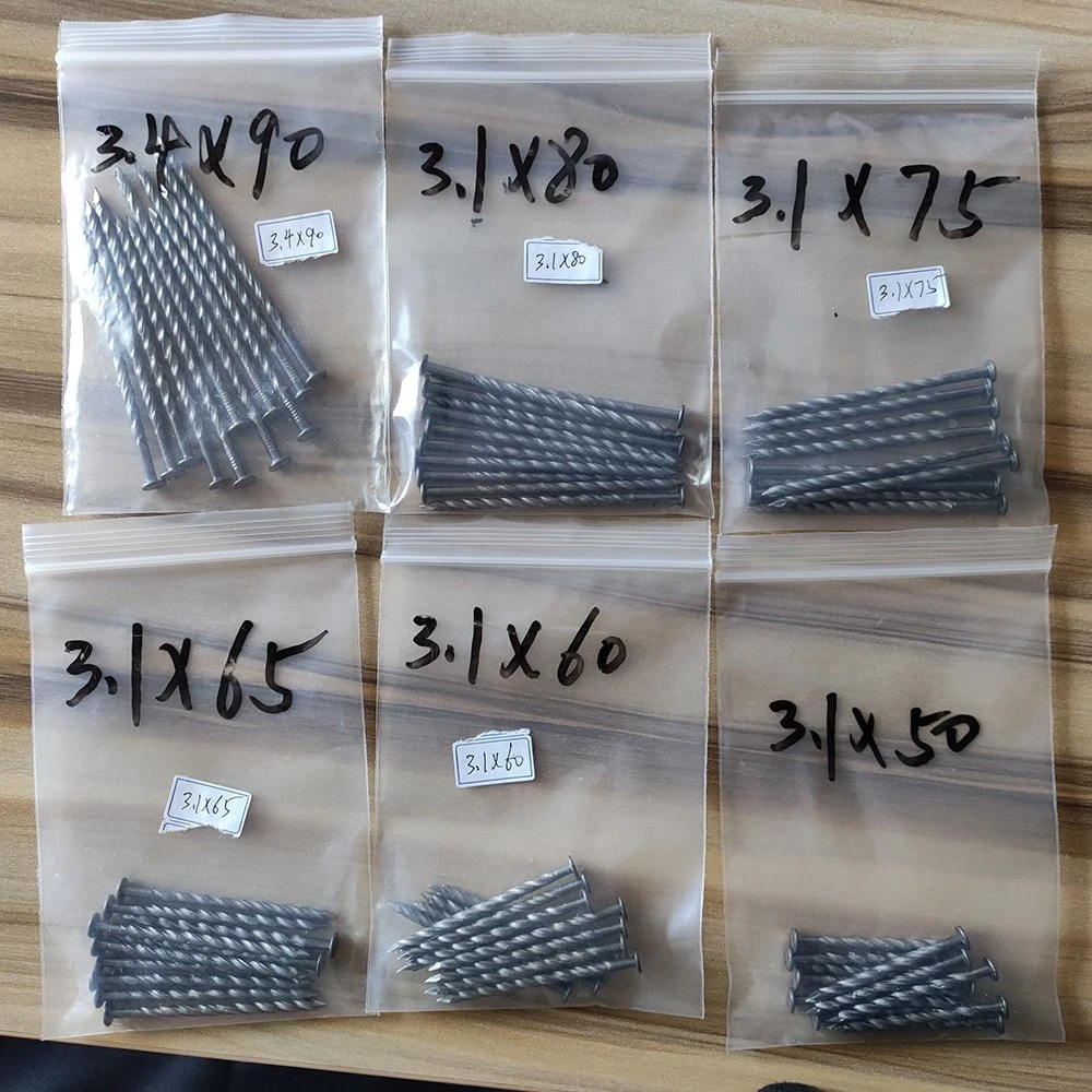 3.1X65mm Machined Bulk Pallet Nails with Screw Shank