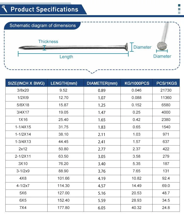 Lowest Price Electric Galvanized Common Nail with High Quality