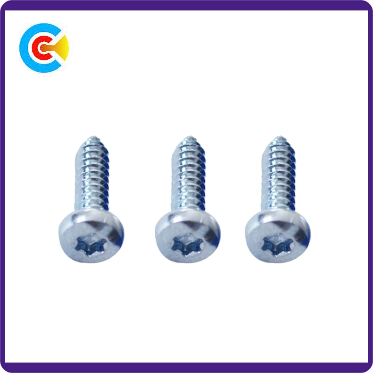 Stainless Steel/4.8/8.8/10.9 Galvanized/Zinc Flower Pan Head Self-Tapping Screw for Furniture/Kitchen/Cabinet