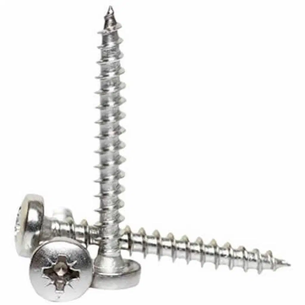 Stainless Steel A2 A4 Chipboard Screw Philips Pozi Flat Head Tapping for Home Use Size 4.0X25mm