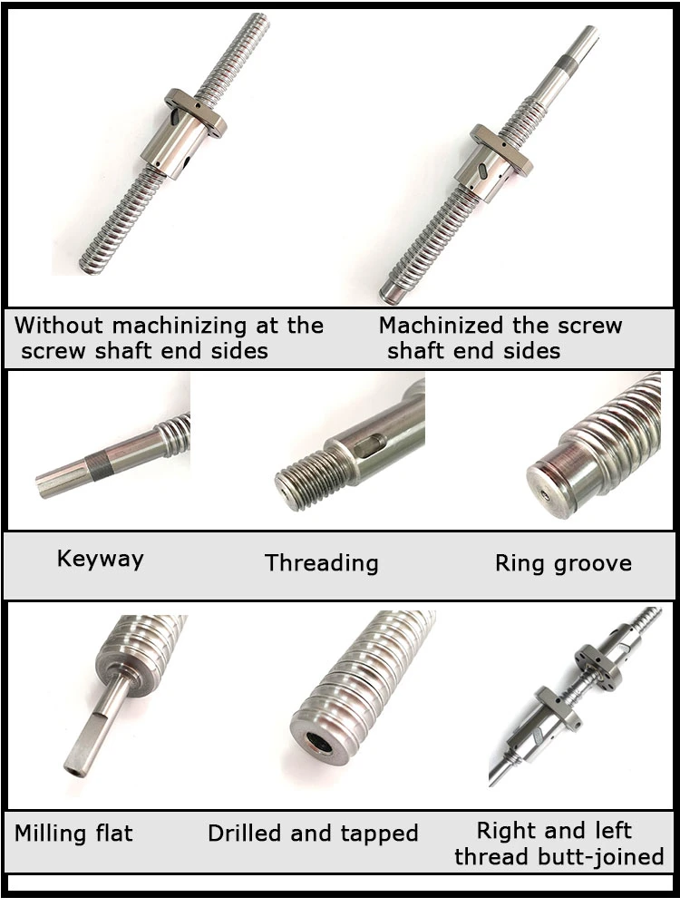 15 Years Professional Chinese Factory Offer CF53 Material C7 Tolerance Customized Ballscrew Shaft End Machinized Linear Motion Ball Screw