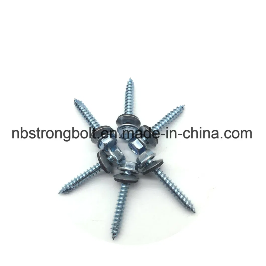 Hex Washer Screw with Type 17 Cut Point Assembled Bonded Washer