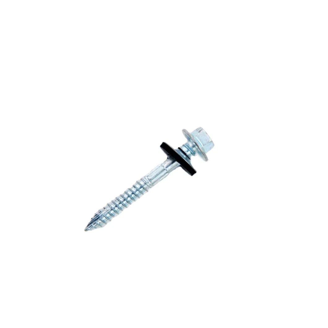 Carbon Steel C1022A Heat Treatment Zinc Self Tapping Screw with Cut Tip Cut Tail and Knurling Wood Screw