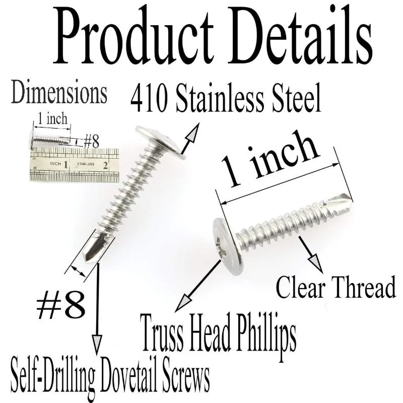 Tianjin Factory Round Phillips Drive Modify Truss Head Self-Drilling Screws