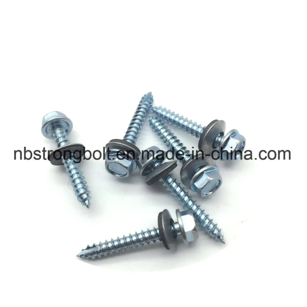 Hex Washer Screw with Type 17 Cut Point Assembled Bonded Washer