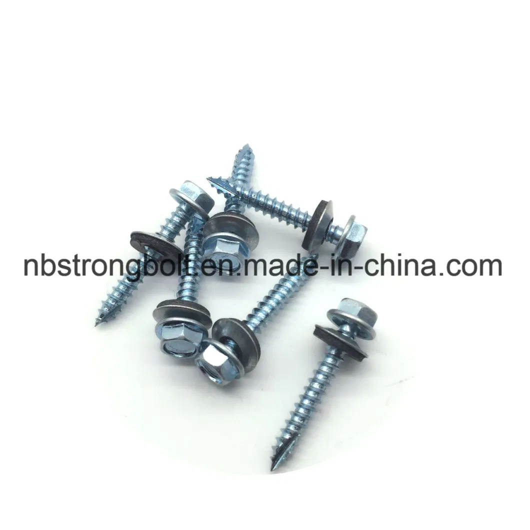 Hex Washer Screw with Type 17 Cut Point Assembled Bonded Washer