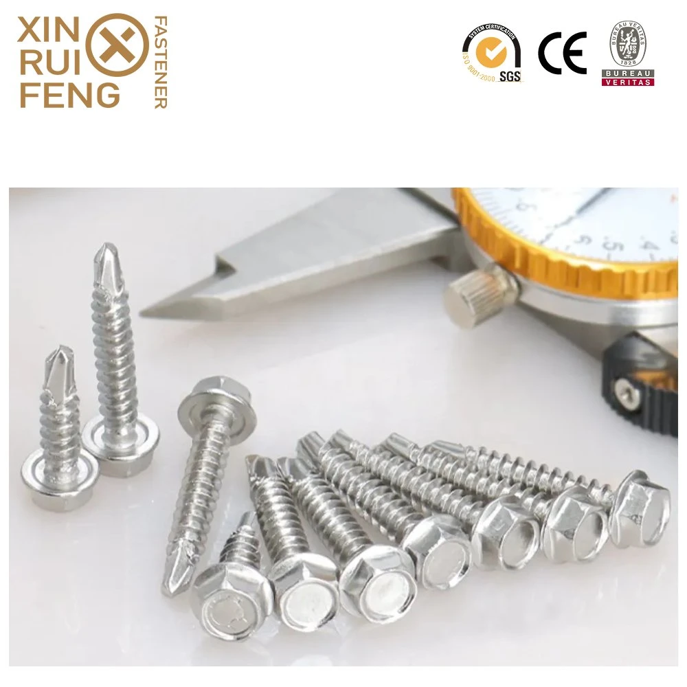 Wholesale Price Supplier Fasteners Chinese Factory Low Price Ruspert and Zinc Plated Hex Head Drilling Screws