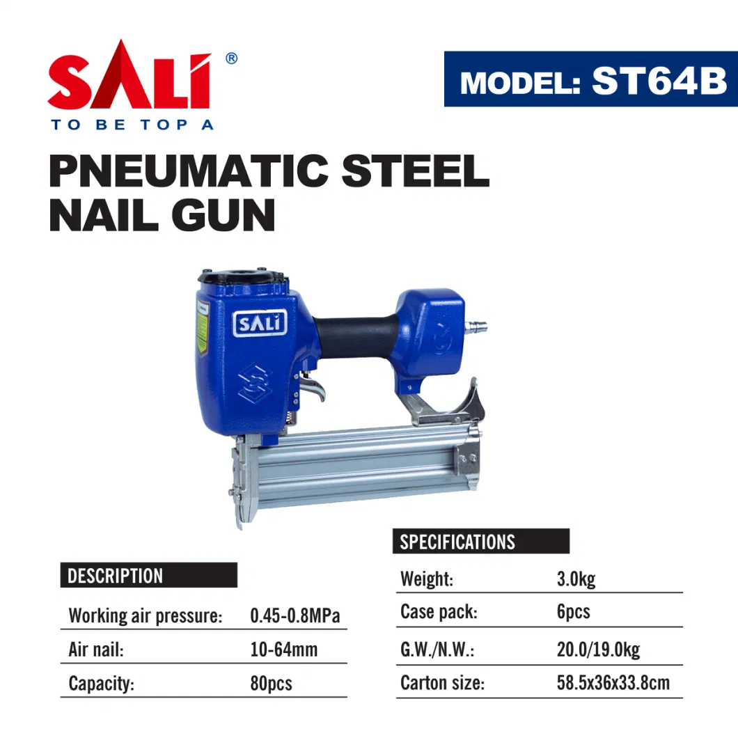 Sali ST64B 10-64mm Pneumatic Air Steel Nail Gun Nailer