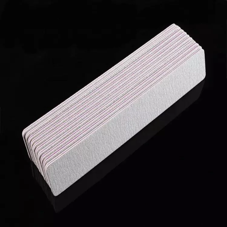 High Quality Professional 100/180 and 80/80 Grit Double Side Rectangle Gray Nail File