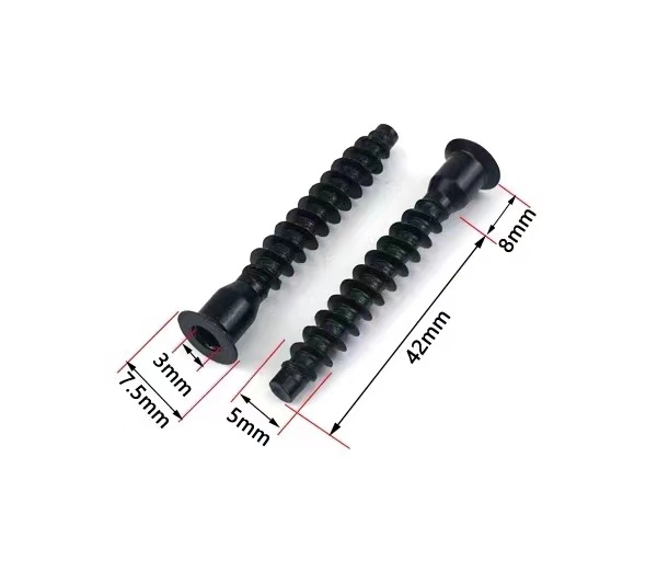 Furniture Confirmation Screw, Hexagonal Wood Screw, Black Powder Coating