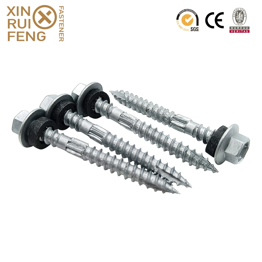 Factory Price Hex Head Self Drilling Screw with Rubber Washer Ruspert Finish Screw